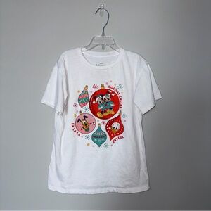 Disney White Holiday Cheer Kids T-Shirt